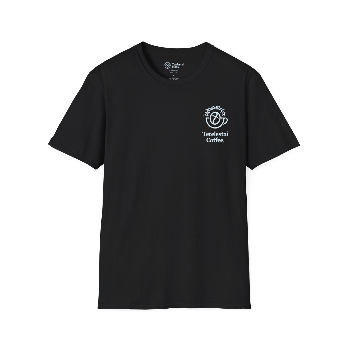 Tetelestai Coffee Logo Unisex Softstyle T-Shirt v2.0