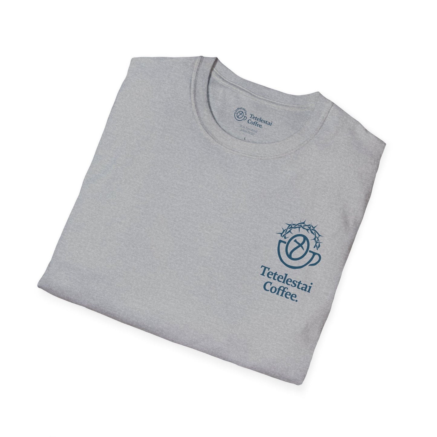 Tetelestai Coffee Logo Unisex Softstyle T-Shirt v2.0