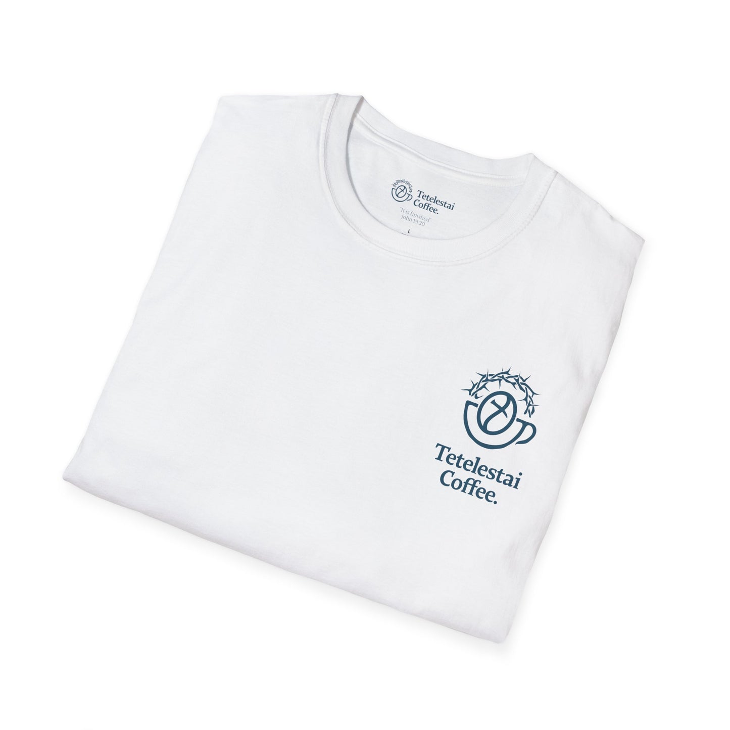 Tetelestai Coffee Logo Unisex Softstyle T-Shirt v2.0