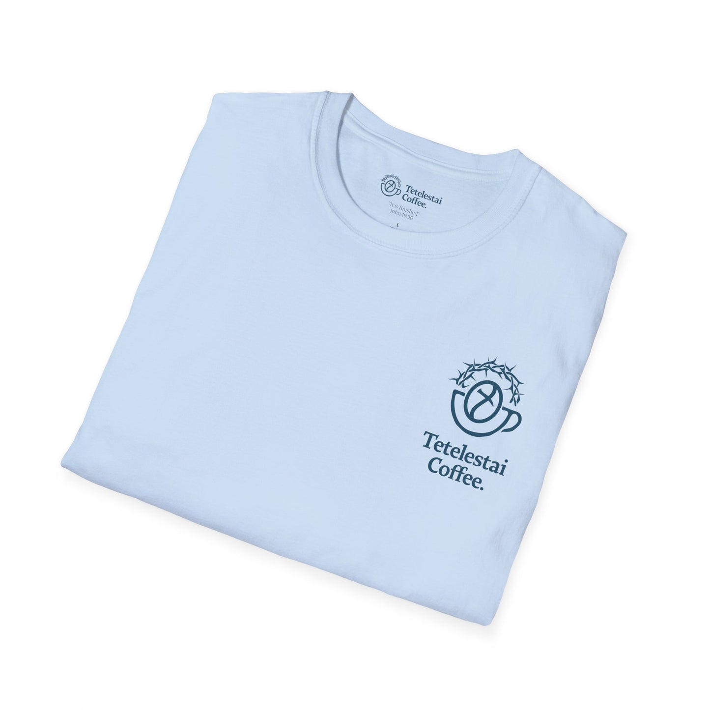 Tetelestai Coffee Logo Unisex Softstyle T-Shirt v2.0