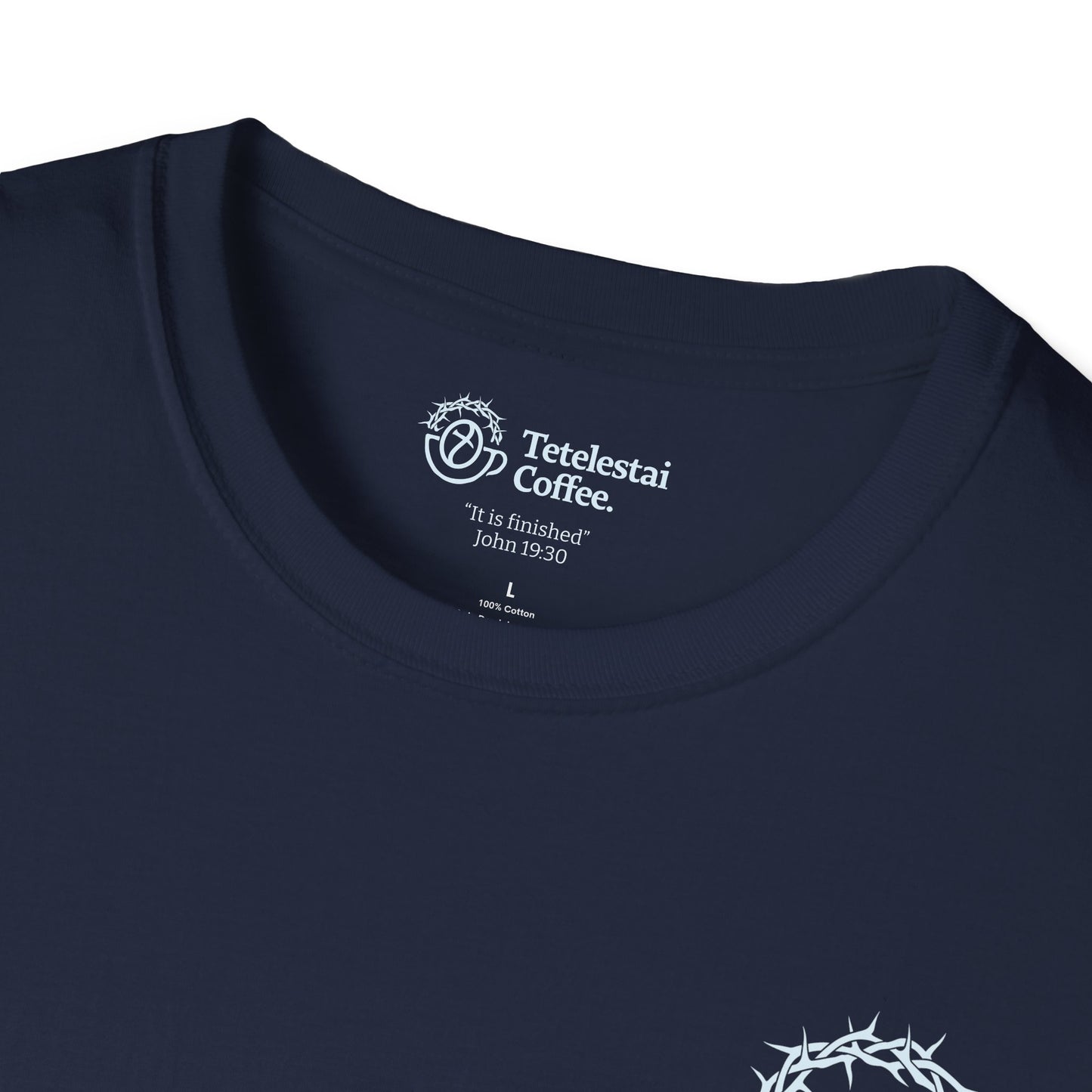 Tetelestai Coffee Logo Unisex Softstyle T-Shirt v2.0