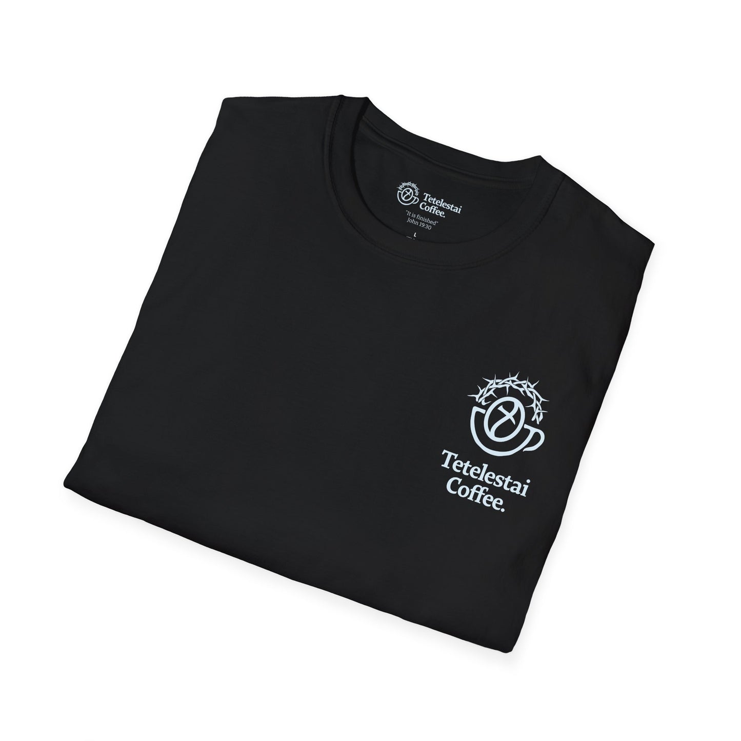 Tetelestai Coffee Logo Unisex Softstyle T-Shirt v2.0